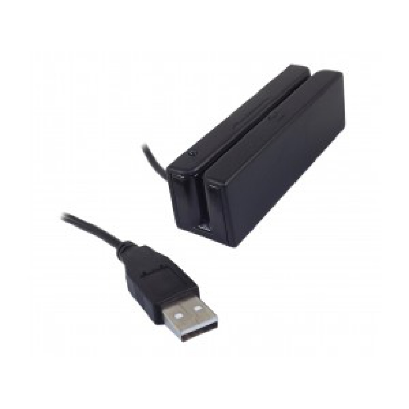 Ридер магнитных карт RU150, USB HID (KB) (1+2 дорожки), чёрный